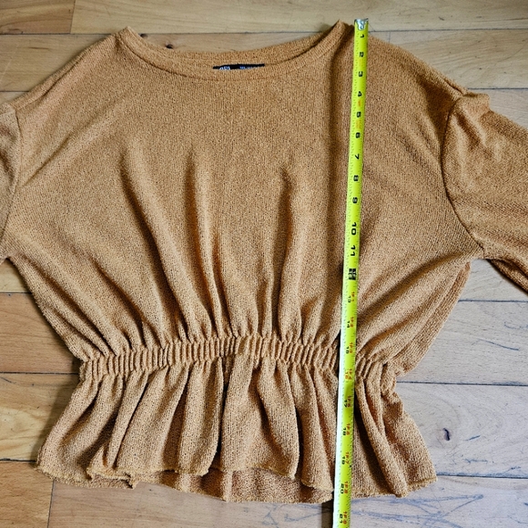 Zara Mustard Yellow Knit Blouse - Picture 8 of 13